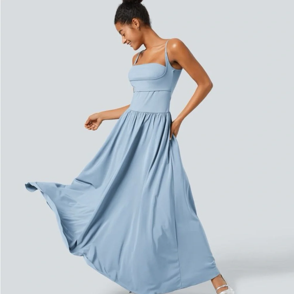 HALARA Breezeful™ Pocket Flowy Flare Maxi Quick Dry Casual Slip Dress - Picture 6 of 6